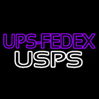 Purple Ups Fede  Usps Leuchtreklame