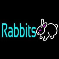 Rabbits Logo Leuchtreklame