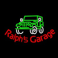 Ralphs Garage Jeep Logo Leuchtreklame