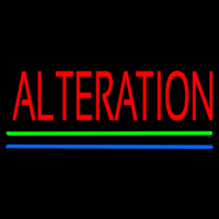 Red Alteration Blue Green Line Leuchtreklame