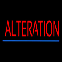 Red Alteration Blue Underline Leuchtreklame