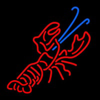 Red And Blue Lobster Logo Leuchtreklame