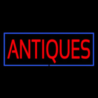 Red Antiques Blue Rectangle Leuchtreklame