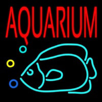 Red Aquarium Fish Logo Leuchtreklame