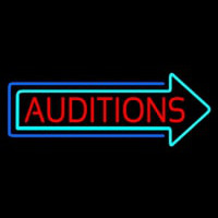 Red Auditions Arrow Leuchtreklame