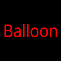 Red Balloon Cursive Leuchtreklame