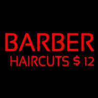 Red Barber Haircuts Leuchtreklame