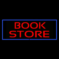Red Book Store With Blue Border Leuchtreklame