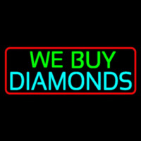 Red Border We Buy Diamonds Leuchtreklame