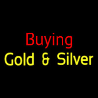 Red Buying Yellow Gold And Silver Block Leuchtreklame