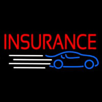 Red Car Insurance Leuchtreklame