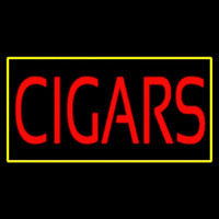 Red Cigars With Yellow Border Leuchtreklame