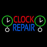 Red Clock Blue Repair Block Leuchtreklame