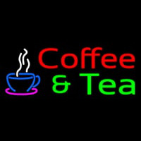 Red Coffee And Green Tea Leuchtreklame