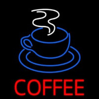 Red Coffee With Cup Leuchtreklame