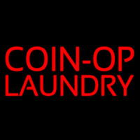 Red Coin Op Laundry Leuchtreklame