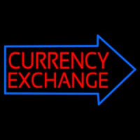 Red Currency E change With Arrow Leuchtreklame