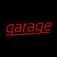 Red Cursive Garage Leuchtreklame