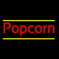 Red Cursive Popcorn Leuchtreklame