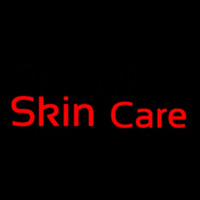 Red Cursive Skin Care Leuchtreklame