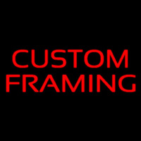 Red Custom Framing 1 Leuchtreklame