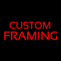 Red Custom Framing Leuchtreklame