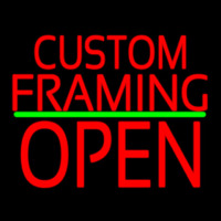 Red Custom Framing With Open 1 Leuchtreklame