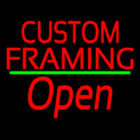 Red Custom Framing With Open 3 Leuchtreklame