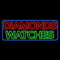 Red Diamonds Green Watches Leuchtreklame