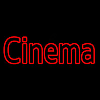 Red Double Stroke Cinema Leuchtreklame
