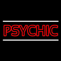 Red Double Stroke Psychic White Line Leuchtreklame
