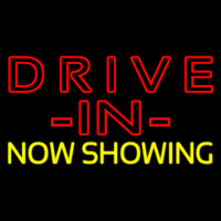 Red Drive In Yellow Now Showing Leuchtreklame