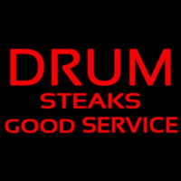 Red Drum Steaks Good Service Block Leuchtreklame