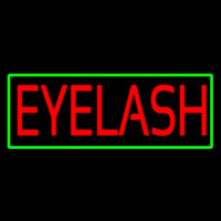 Red Eyelash Green Border Leuchtreklame
