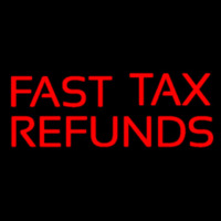 Red Fast Ta  Refunds Leuchtreklame