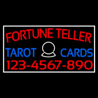 Red Fortune Teller Blue Tarot Cards With Phone Number Leuchtreklame