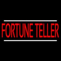 Red Fortune Teller White Line Leuchtreklame