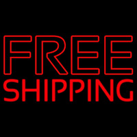 Red Free Shipping Block Leuchtreklame