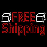 Red Free Shipping Leuchtreklame