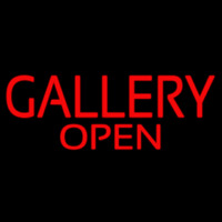 Red Gallery Open Leuchtreklame