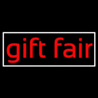 Red Gift Fair Leuchtreklame