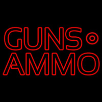 Red Guns Ammo Leuchtreklame