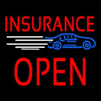 Red Insurance Open Block Car Logo Leuchtreklame
