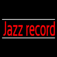 Red Jazz Record White Line 2 Leuchtreklame