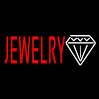Red Jewlery Block Diamond Logo Leuchtreklame