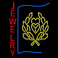Red Jewlery Block Logo Leuchtreklame