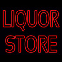 Red Liquor Store Leuchtreklame