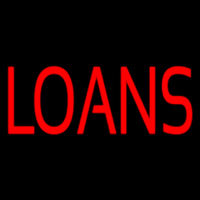 Red Loans Leuchtreklame