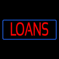 Red Loans With Blue Borer Leuchtreklame
