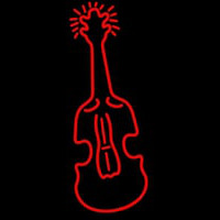 Red Logo Violin Leuchtreklame